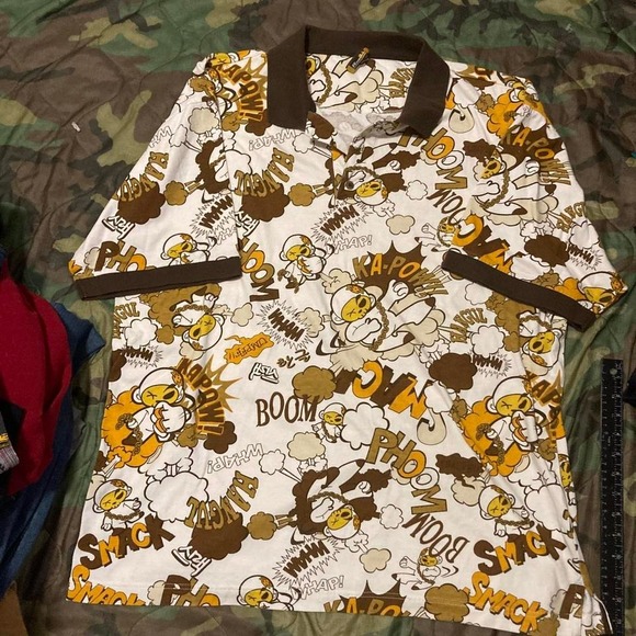 Other - Raw Blue cartoon all over print polo vtg y2k baggy grunge size 2XL/25.5